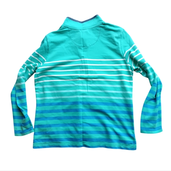 L.L. BEAN WOMEN'S SIZE SMALL PETIT AQUA BLUE PULLOVER LONG SLEEVE SHIRT. - Picture 6 of 6